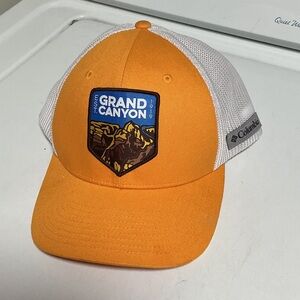 Columbia Orange and White Cap with Grand Canyon Patch